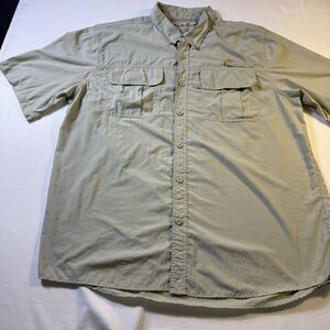 North River Outfitters Shirt XL Olive Short Sleeves 2 Pocket Outdoors Gorpcore